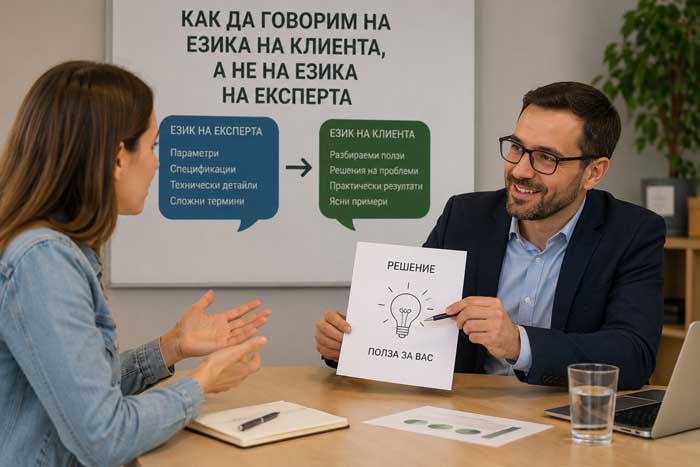 Как да говорим на езика на клиента, а не на езика на експерта