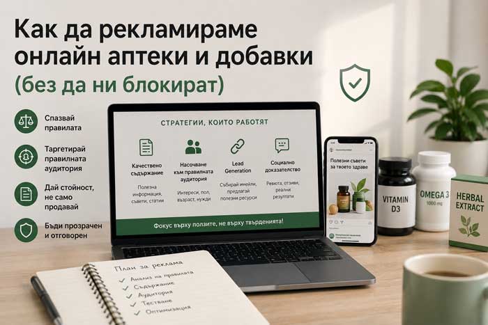 Как да рекламираме онлайн аптеки и добавки (без да ни блокират)