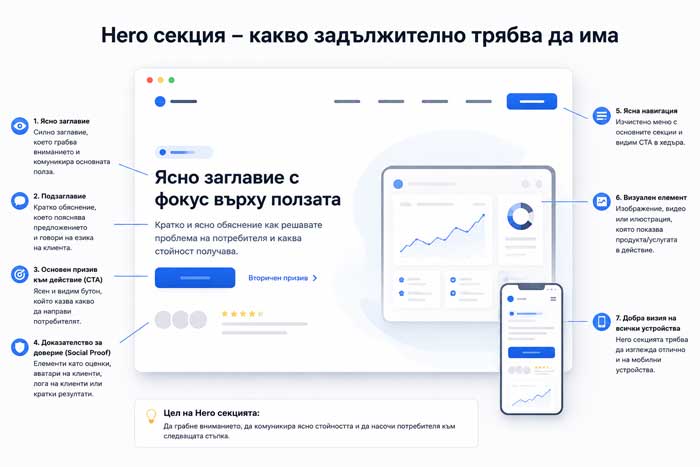 Hero секция – какво задължително трябва да има