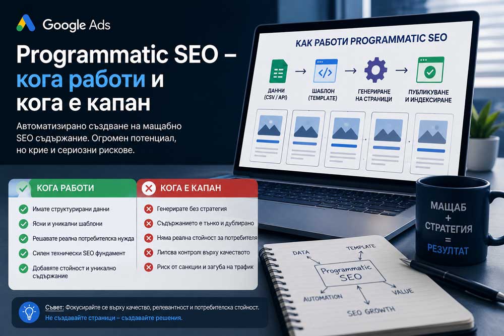 Programmatic SEO – кога работи и кога е капан