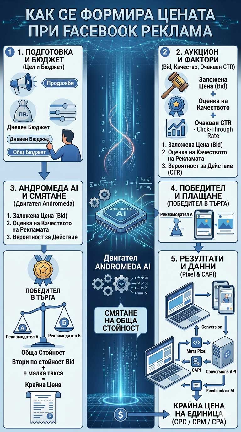 Facebook реклама цена – подробно ръководство за разходите и как се формира бюджетът