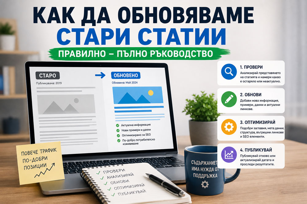 Как да обновяваме стари статии правилно