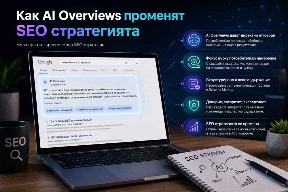 Как AI Overviews променят SEO стратегията
