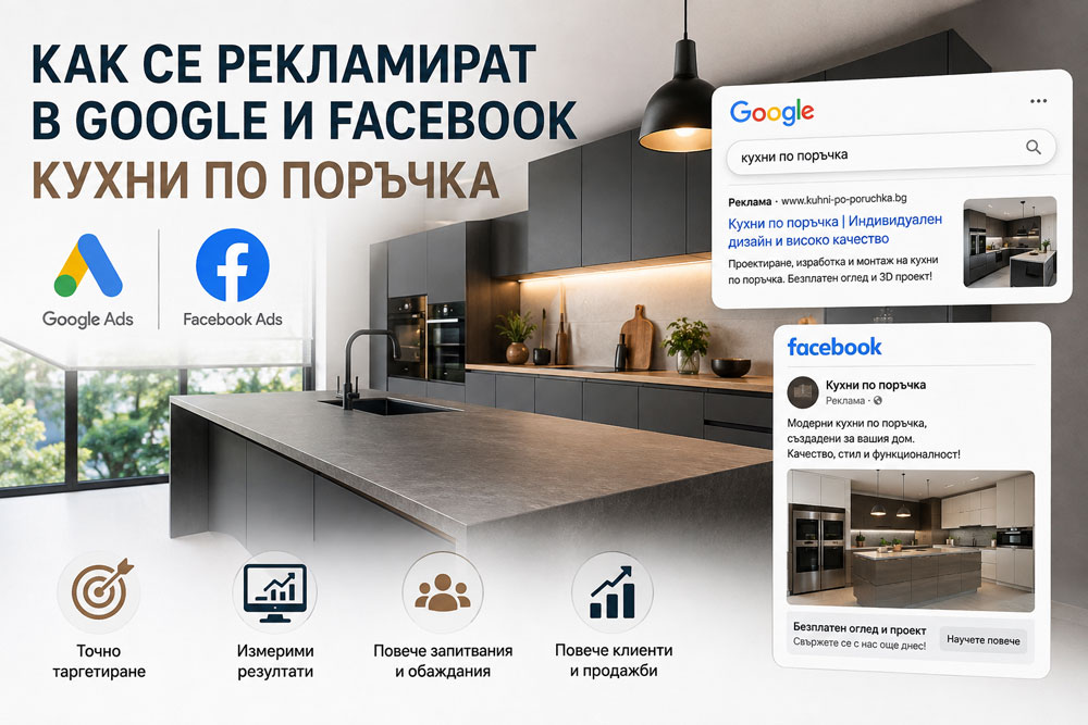 Как се рекламират в Google и Facebook кухни по поръчка