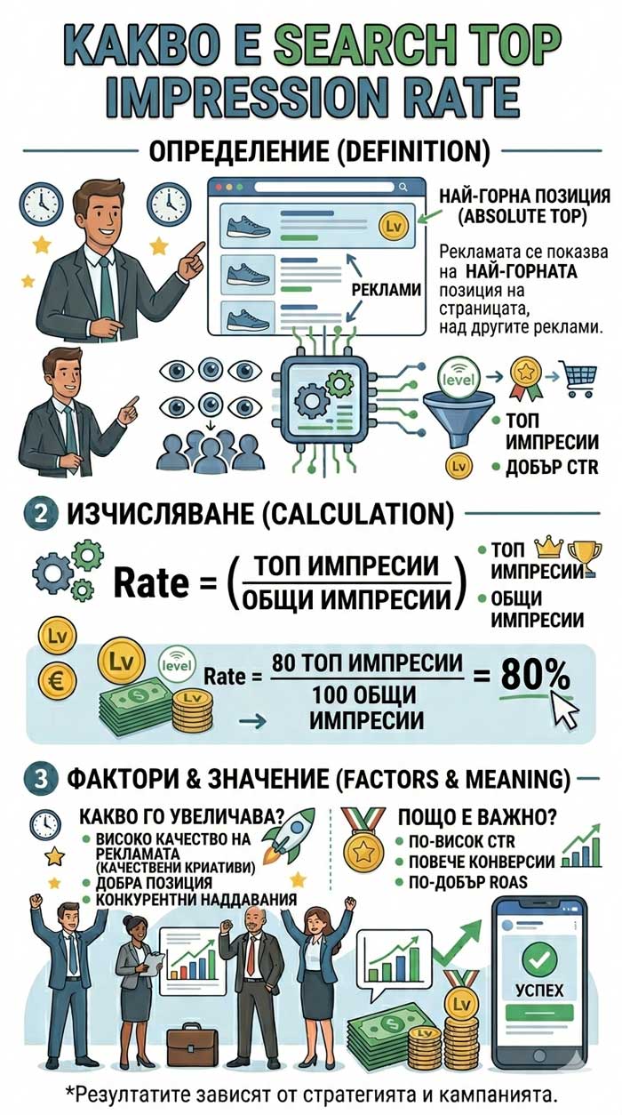 Какво е Search Top Impression Rate и как да го подобрим – подробно ръководство с примери