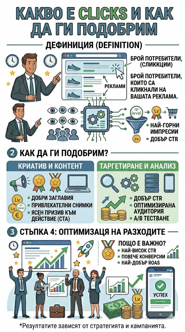 Какво е Clicks и как да ги подобрим – подробно ръководство с примери