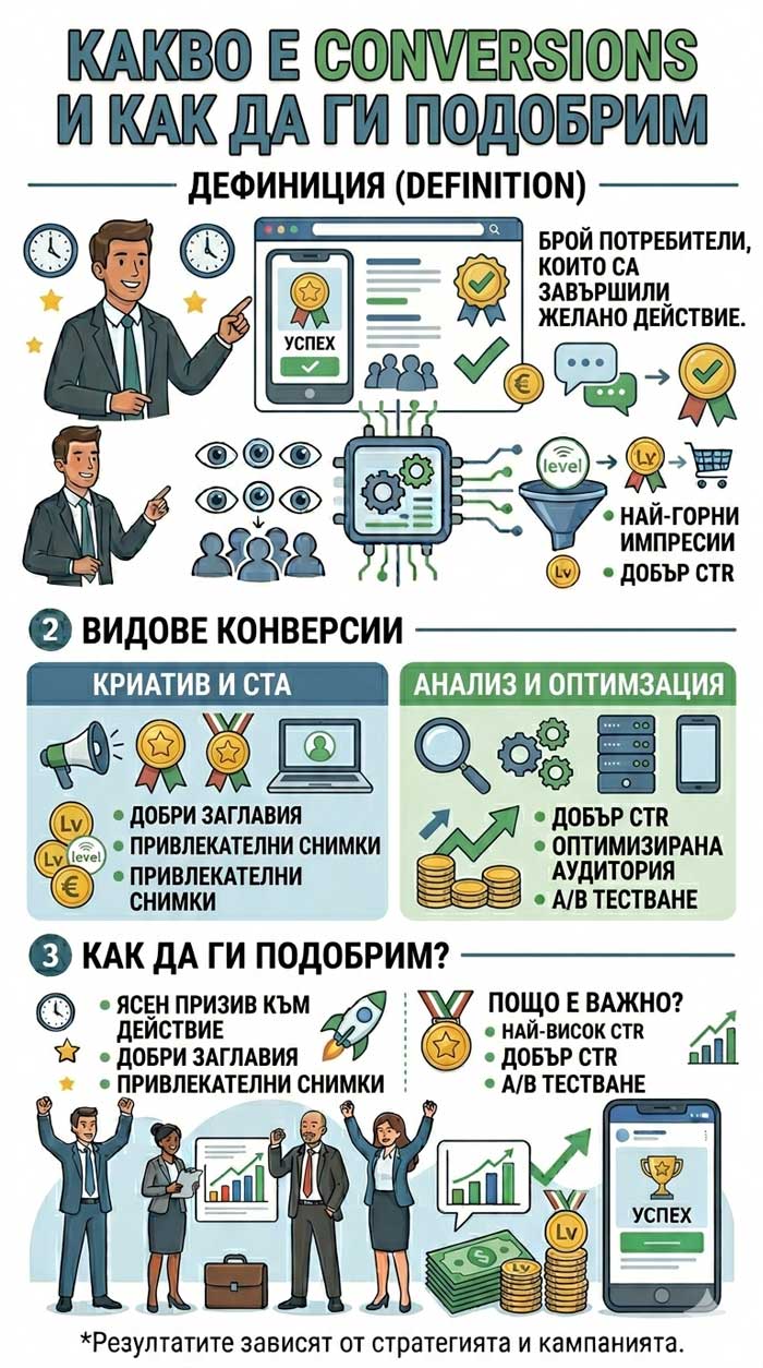Какво е Conversions и как да ги подобрим – подробно ръководство с примери