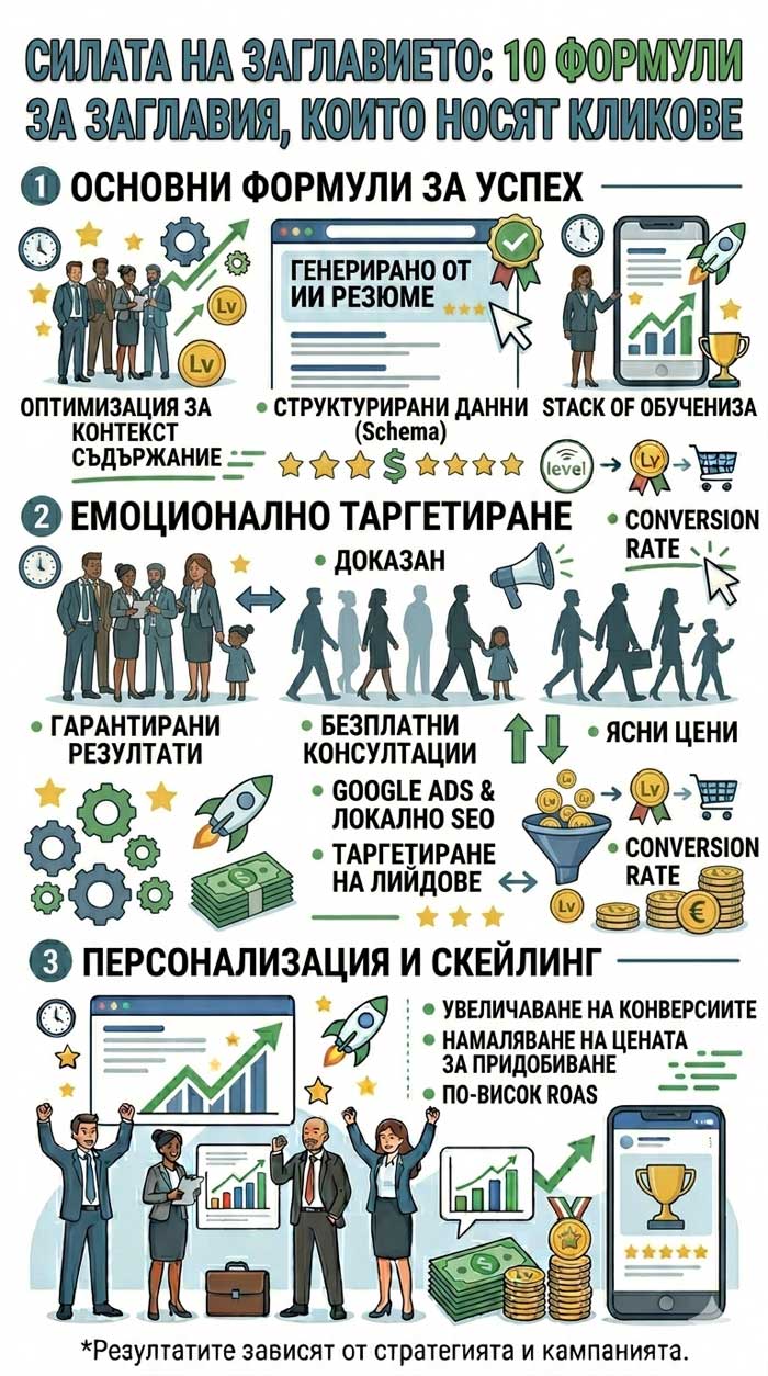 Силата на заглавието: 10 формули за заглавия, които носят кликове