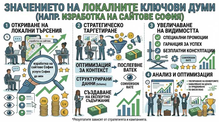 Значението на локалните ключови думи (напр. изработка на сайтове София)